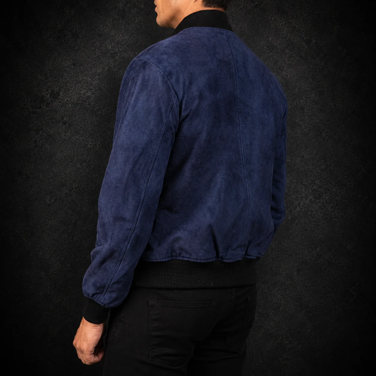 Ashton Blue Suede Bomber Jacket alternate
