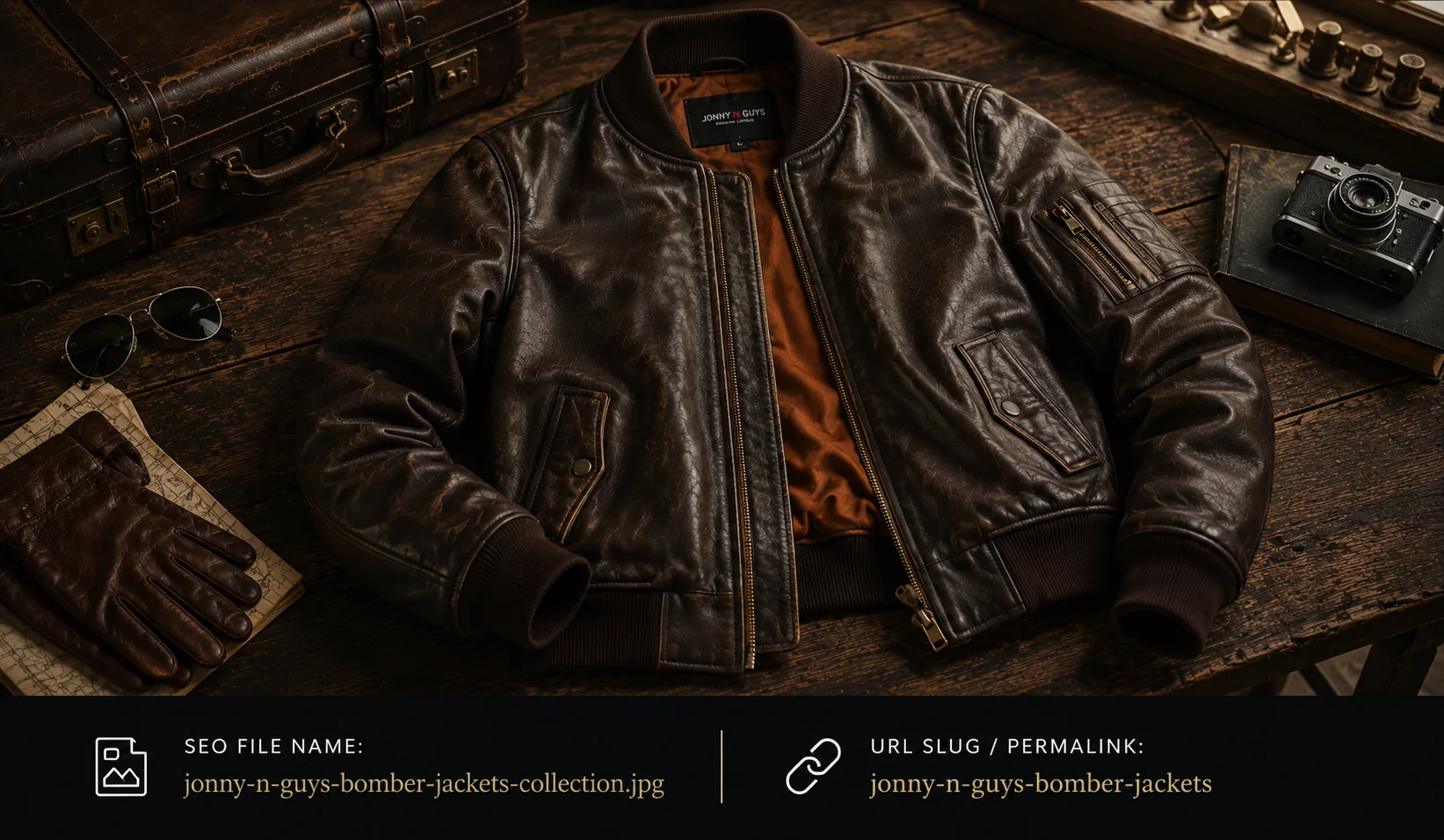 MEN&amp;amp;amp;#039;S PREMIUM BOMBER JACKETS COLLECTION BY JONNY N GUYS, CRAFTED FROM GENUINE LEATHER FOR TIMELESS STYLE
